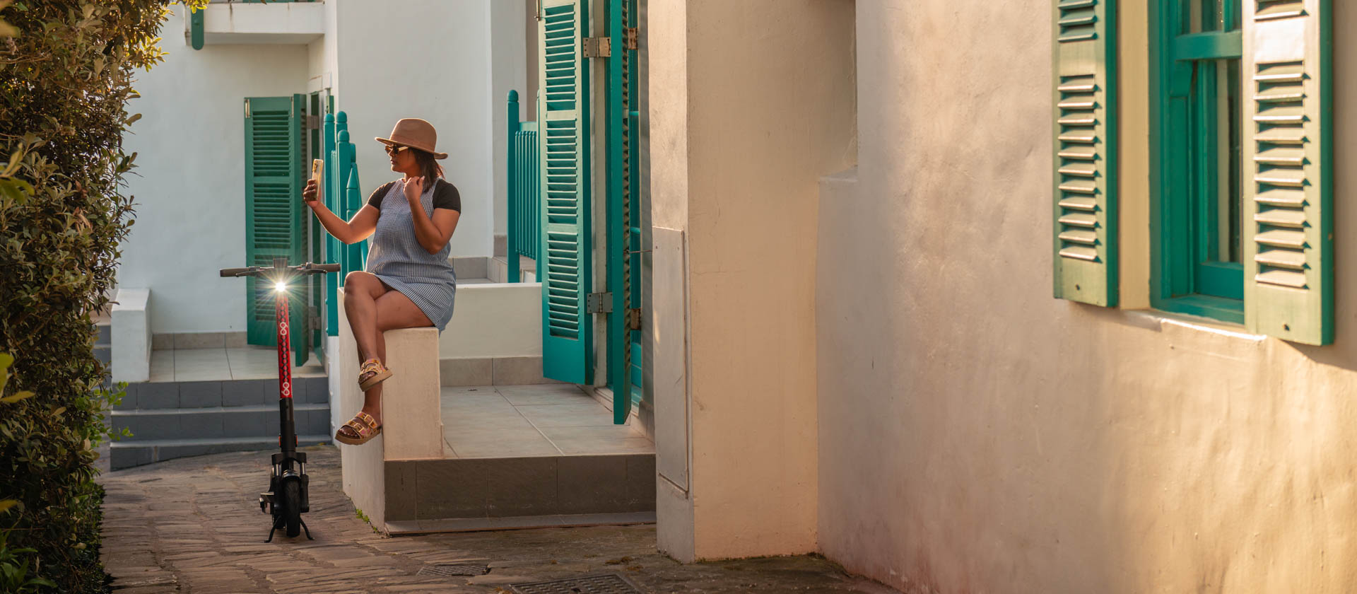 Group of friends riding Zippy scooters